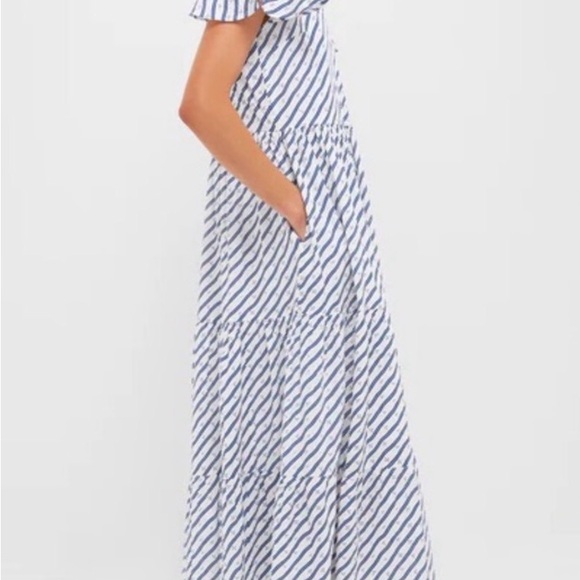 Oliphant Dipsy Navy Blue and White Striped Dress NWT - Picture 4 of 9